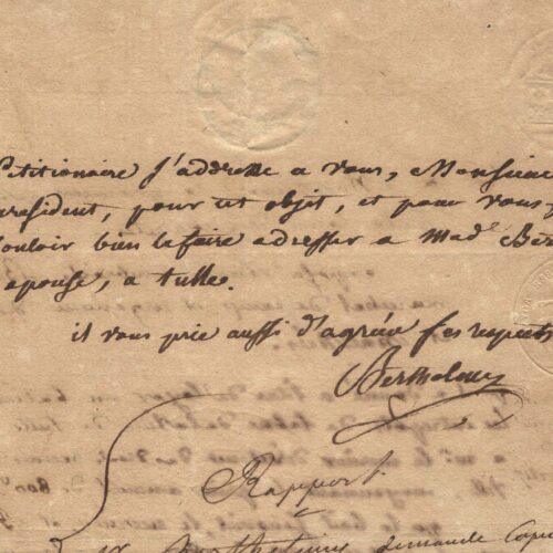 Le général Berthelmy loue un bâtiment pour l'entrepôt des tabacs à Tulle.