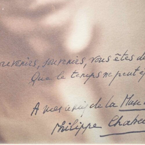 Portrait photographique dédicacé de Philippe Chabaneix.