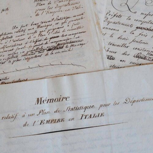 Etude statistique originale sur les départements de l'Empire en Italie.