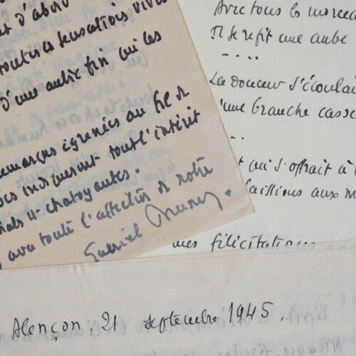 Belles lettres du romancier Gabriel Brunet écrites durant la guerre.