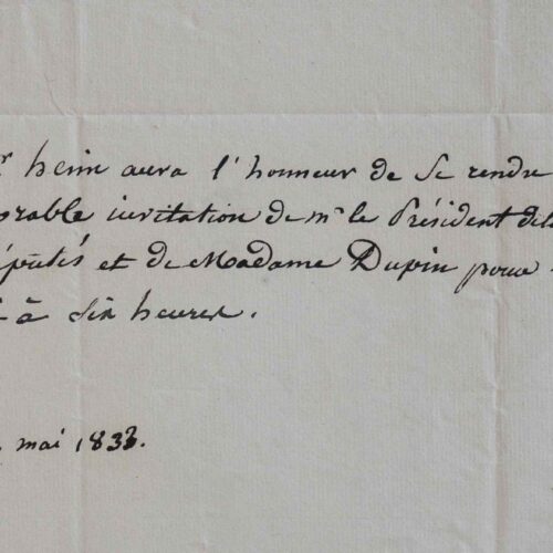 Le peintre François-Joseph Heim accepte une invitation officielle.
