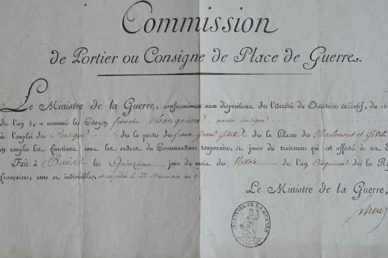 Nomination d&rsquo;un consigne pour surveiller l&rsquo;entrée des étrangers à Givet.