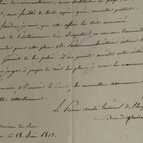 Le duc de Plaisance se plaint du service de la Poste aux chevaux.