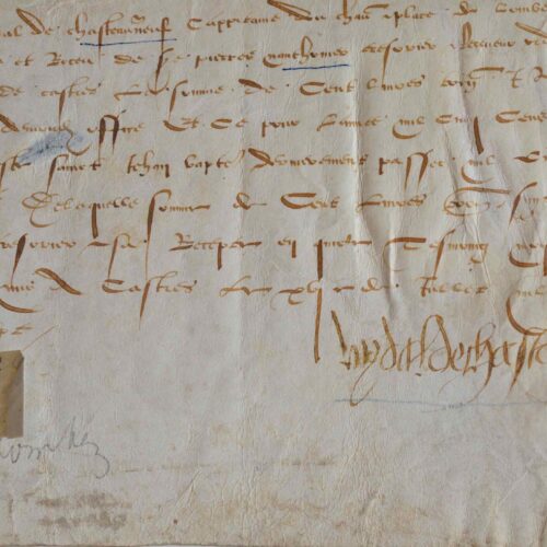 Le capitaine du château de Lombez reçoit ses émoluments, en 1517.