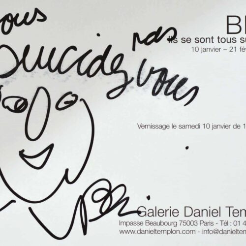 Dessin original avec "écriture" de BEN.