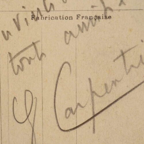 Le boxeur Georges Carpentier croit aux chances de l'invincible Juanito.