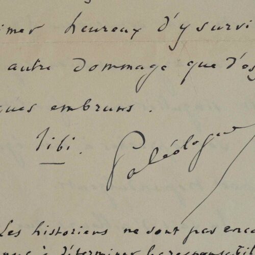 Maurice Paléologue peu ému par la critique.