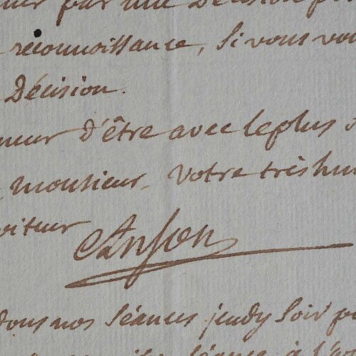Le constituant Anson sollicite l'aide du futur ministre Louis Hardouin Tarbé.