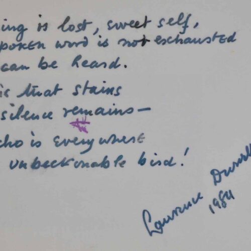 Poème de Lawrence Durrell.