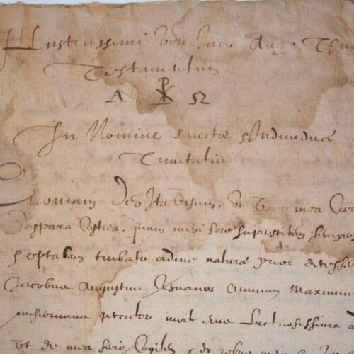 Testament manuscrit de Jacques Auguste de Thou.