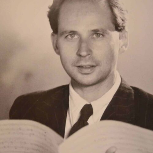 Beau portrait photographique signé du compositeur Marcel Landowski.