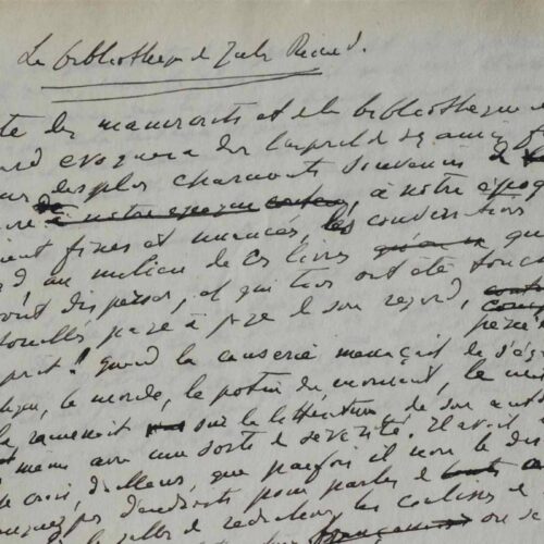 Alfred Capus évoque Jules Renard à l'occasion de la vente de sa bibliothèque.