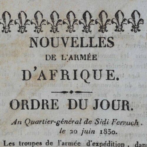 Quatre imprimés sur l'expédition d'Alger.