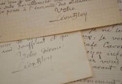 Trois lettres de Léon Bloy, témoins de sa désespérance.