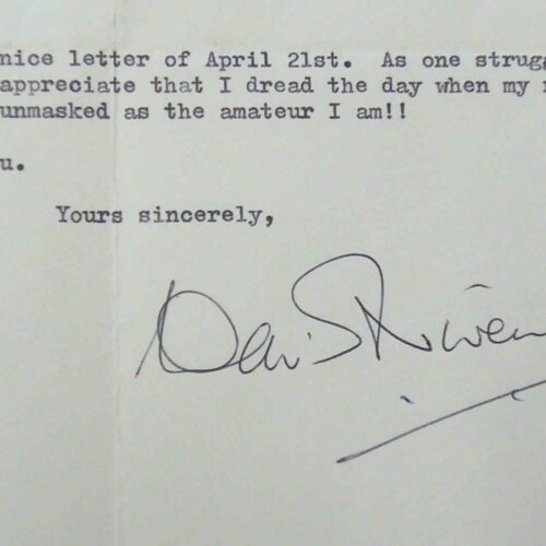 David Niven angoissé à la publication de son livre.