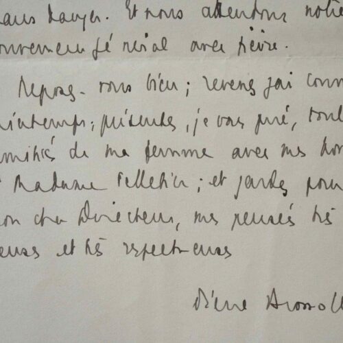 Très rare lettre du héros de la Résistance, Pierre Brossolette.