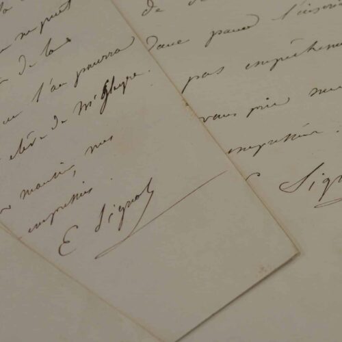7 lettres du peintre Emile Signol.
