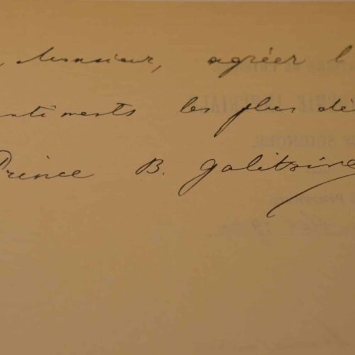 Le sismologue russe, Boris Galitzine, au Congrès de Physique.