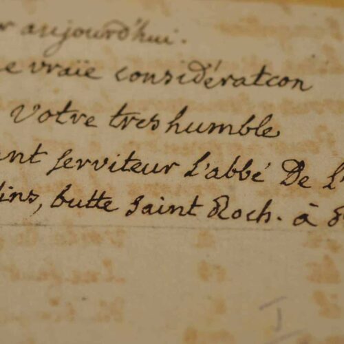 Très rare lettre de l'Abbé de l'Epée sur sa méthode d'enseignement aux sourds.