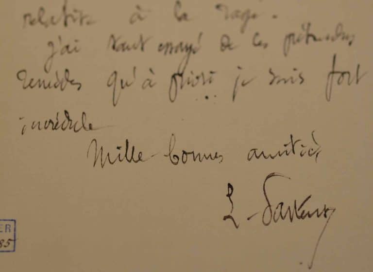 Belle lettre de Pasteur sur la rage.