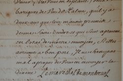 Le maréchal de Montrevel accorde une faveur aux syndics des marais de Blaye.