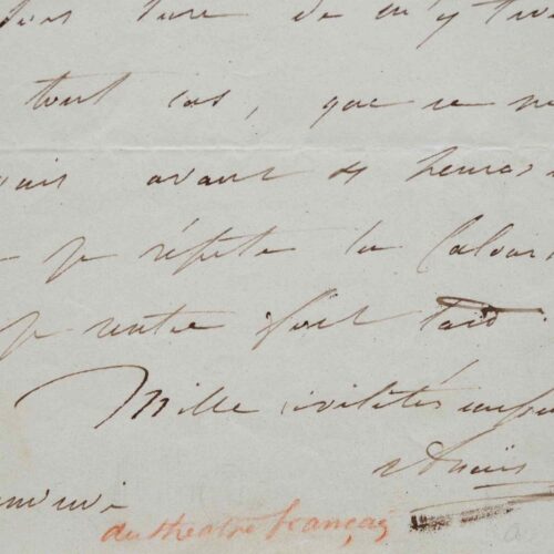 Mademoiselle Anaïs très occupée par les répétitions de La Calomnie de Scribe.