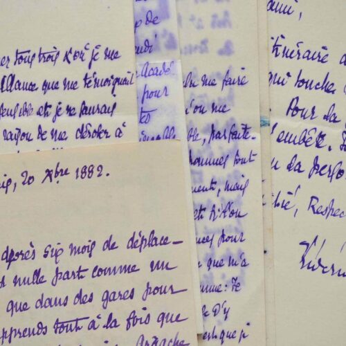 Correspondance de 14 lettres de l'historien et académicien Frédéric Masson.