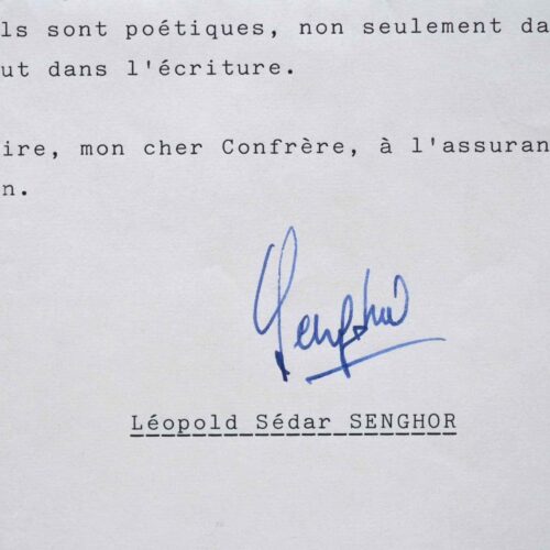 Senghor apprécie la poésie des "Passions partagées" de Félicien Marceau.