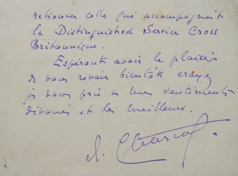 Jean-Baptiste Charcot envoie sa citation à l&rsquo;ordre du Corps d&rsquo;armée.