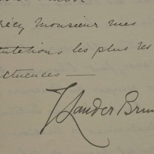 Le physiologiste Thomas Lauder Brunton envoie son discours de Moscou.