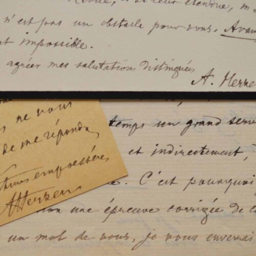 Alexandre A. Herzen veut faire publier un texte de son maître, Moritz Schiff.