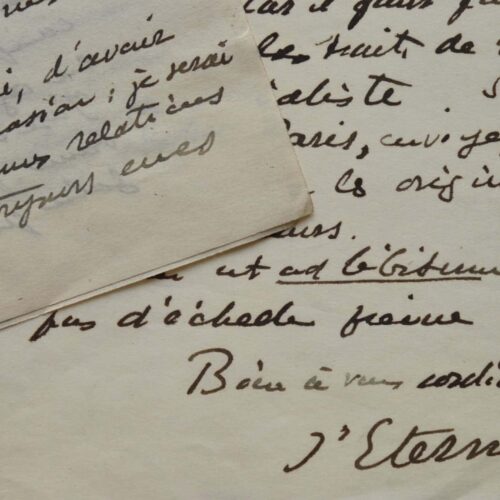 L'histologiste suisse Auguste d'Eternod rédige un article.