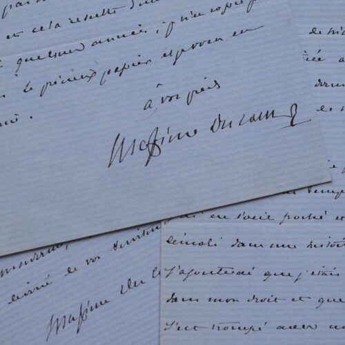 4 lettres de Maxime Du Camp publiées dans l'Illustré du Dimanche.