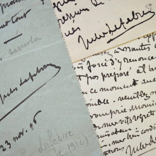 Trois lettres du peintre académique Jules Lefebvre.
